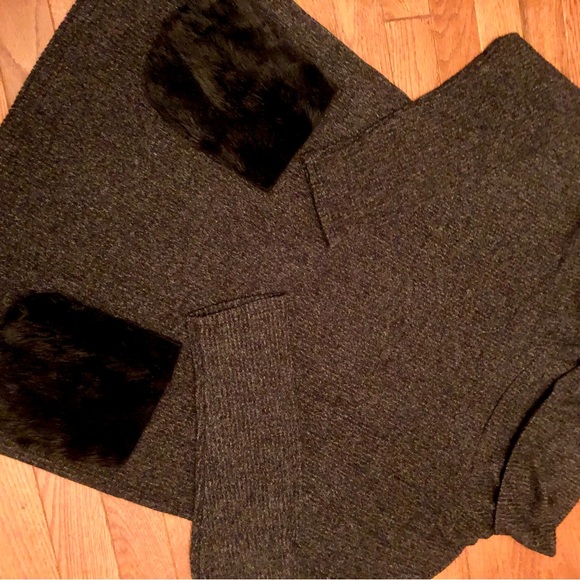 New NWT 143 Story Black & gray heathered ribbed turtleneck long sweater tunic M - Picture 4 of 10